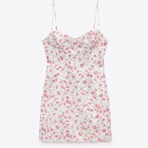 Zara draped floral dress